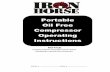 Portable Oil Free Compressor Operating Instructions