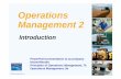 Operations Management 2 - UNSIL