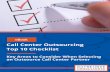 Call Center Outsourcing Top 10 Checklist