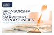 SPONSORSHIP AND MARKETING OPPORTUNITIES