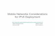 Mobile Networks Considerations for IPv6 Deployment