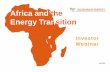 Africa and the Energy Transition