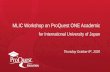 MLIC Workshop on ProQuest ONE Academic