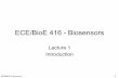 ECE/BioE 416 -Biosensors - University of Illinois Urbana ...