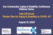 Our Community: Aging & Disability Conference Webinar ...