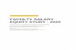 FACULTY SALARY EQUITY STUDY - 2020