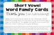 Find even MORE Short Vowel Word Family Cards Subscriber ...