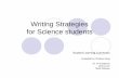 Writing Strategies for Science students - SFU Library
