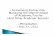 An Evolving Partnership: Managing the Digital ... - InterPARES
