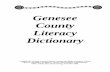 Cover Genesee County Literacy Dictionary