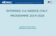 INTERREG V-A GREECE-ITALY PROGRAMME 2014-2020