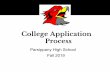 College Application Process - Parsippany High School