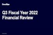 Q3 Fiscal Year 2022 Financial Review