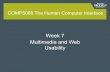 Week 7 Multimedia and Web Usability