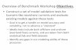 Overview of Benchmark Workshop Objectives