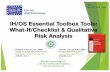 IH/OS Essential Toolbox Tools: What-If/Checklist ...