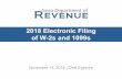 2018 Electronic Filing of W-2s and 1099s
