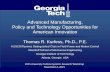 Advanced Manufacturing, Policy and Technology ...