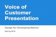 Voice of Customer Presentation - EDGE