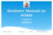 Students’ Manual on eclass