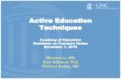 Active Education Techniques