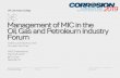 Management of MIC in the Vælg layout/design 2. 1. Oil, Gas ...