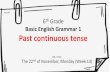 Basic English Grammar 1 Past continuous tense