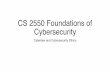 CS 2550 Foundations of Cybersecurity