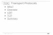 TOC: Transport Protocols