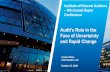 Audit’s Role in the Face of Uncertainty and Rapid Change