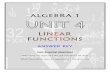 ALG1 Guided Notes - Unit 4 - Linear Functions - Answer Key