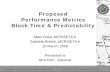 Proposed Performance Metrics Block Time & Predictability