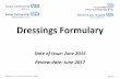 Dressings Formulary