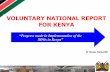 VOLUNTARY NATIONAL REPORT FOR KENYA