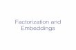 Factorization and Embeddings