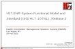 HL7 EHR System Functional Model and Standard (ISO/HL7 10781)