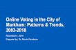 Online Voting in the City of Markham: Patterns & Trends ...