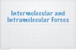 Intermolecular and Intramolecular Forces