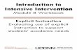 Explicit Instruction 8 Workbook - Intensive Intervention