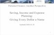 Saving, Income and Expense Planning: Giving Every Dollar a ...