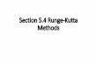 Section 5.4 Runge-Kutta Methods