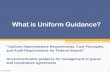 What is Uniform Guidance? - Research Administration