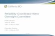 Reliability Coordinator West Oversight Committee