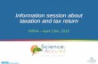 Information session about taxation and tax return