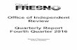 Office of Independent Review Quarterly Report Fourth ...