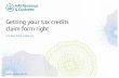 Getting your tax credits claim form right