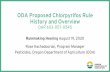 ODA Chlorpyrifos Proposed Rule History and Overview