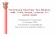 Preliminary Hearings: Tax Treaties with Chile, Kenya ...