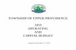 TOWNSHIP OF UPPER PROVIDENCE 2019 OPERATING AND CAPITAL BUDGET