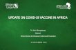 UPDATE ON COVID-19 VACCINE IN AFRICA